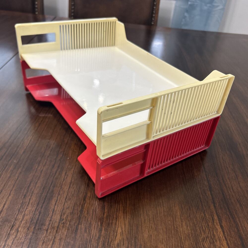 Vintage Eldon Stackable Paper Letter File Tray Organizer 1977